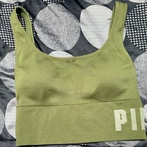 PINK(VS) Army green high-waisted active set